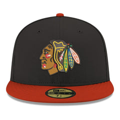 Chicago Blackhawks New Era Core Logo Two-Tone 59FIFTY Fitted Hat - Black - NHL