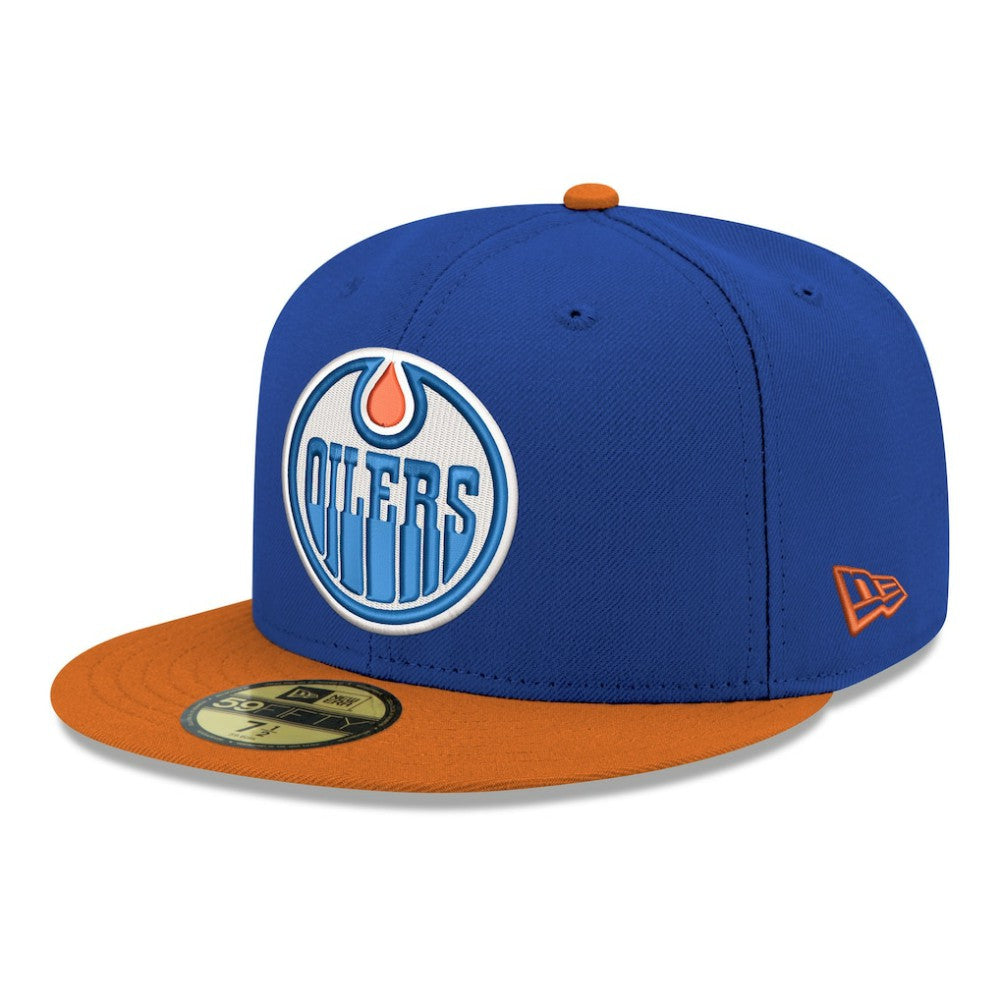 Edmonton Oilers New Era Core Logo Two-Tone 59FIFTY Fitted Hat - Royal - NHL
