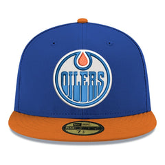Edmonton Oilers New Era Core Logo Two-Tone 59FIFTY Fitted Hat - Royal - NHL
