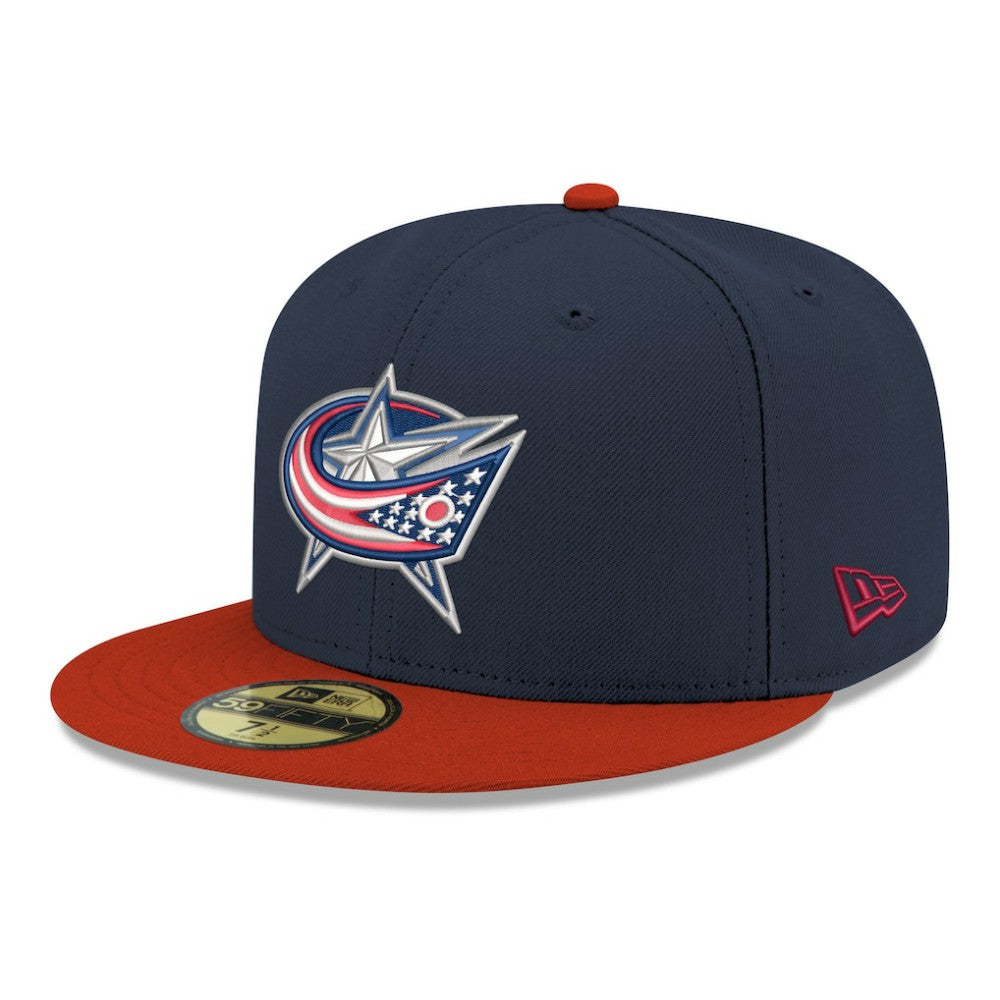 Columbus Blue Jackets New Era Core Logo Two-Tone 59FIFTY Fitted Hat - Navy - NHL