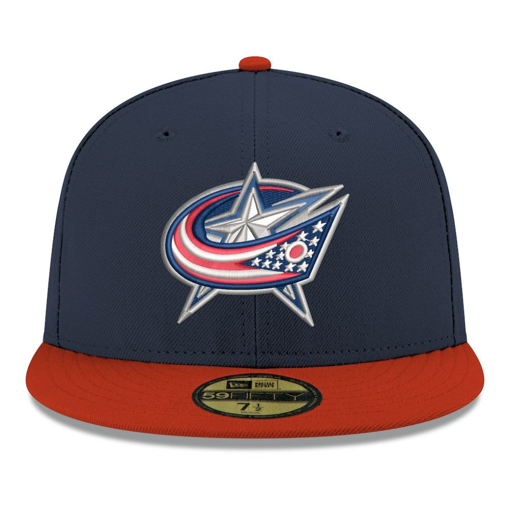 Columbus Blue Jackets New Era Core Logo Two-Tone 59FIFTY Fitted Hat - Navy - NHL