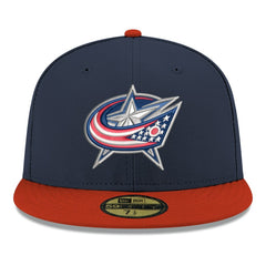 Columbus Blue Jackets New Era Core Logo Two-Tone 59FIFTY Fitted Hat - Navy - NHL