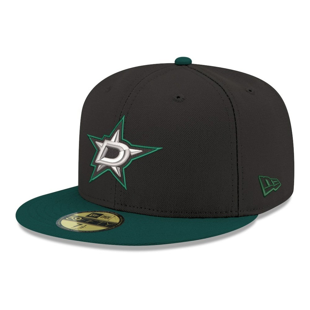 Dallas Stars New Era Core Logo Two-Tone 59FIFTY Fitted Hat - Black - NHL
