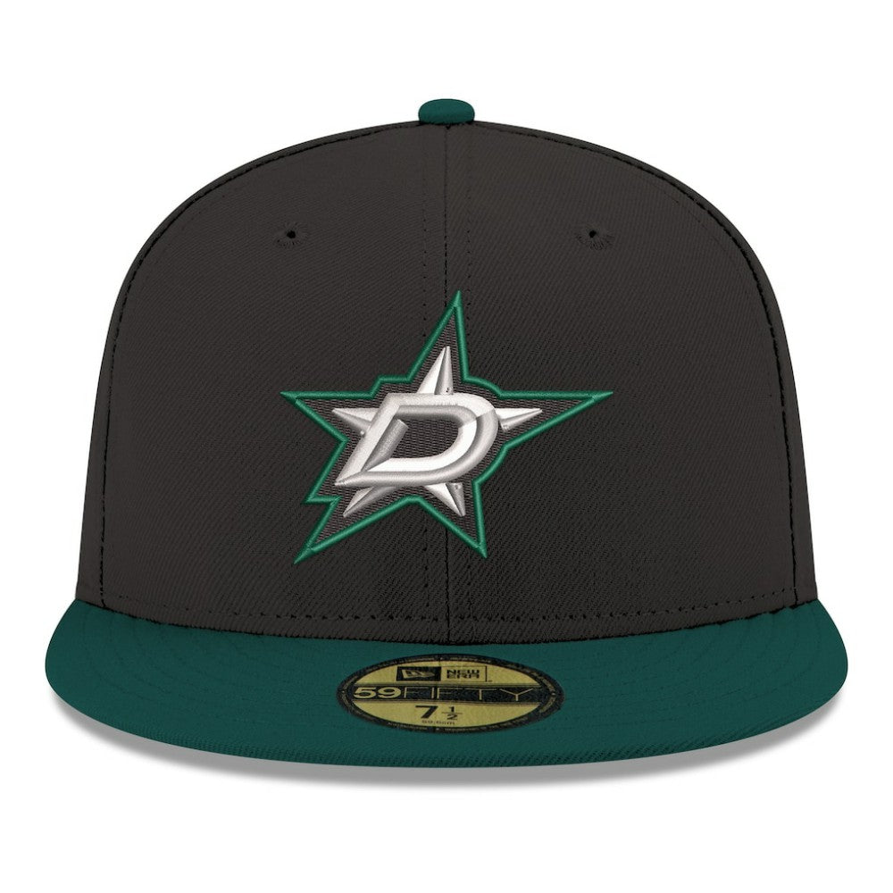 Dallas Stars New Era Core Logo Two-Tone 59FIFTY Fitted Hat - Black - NHL