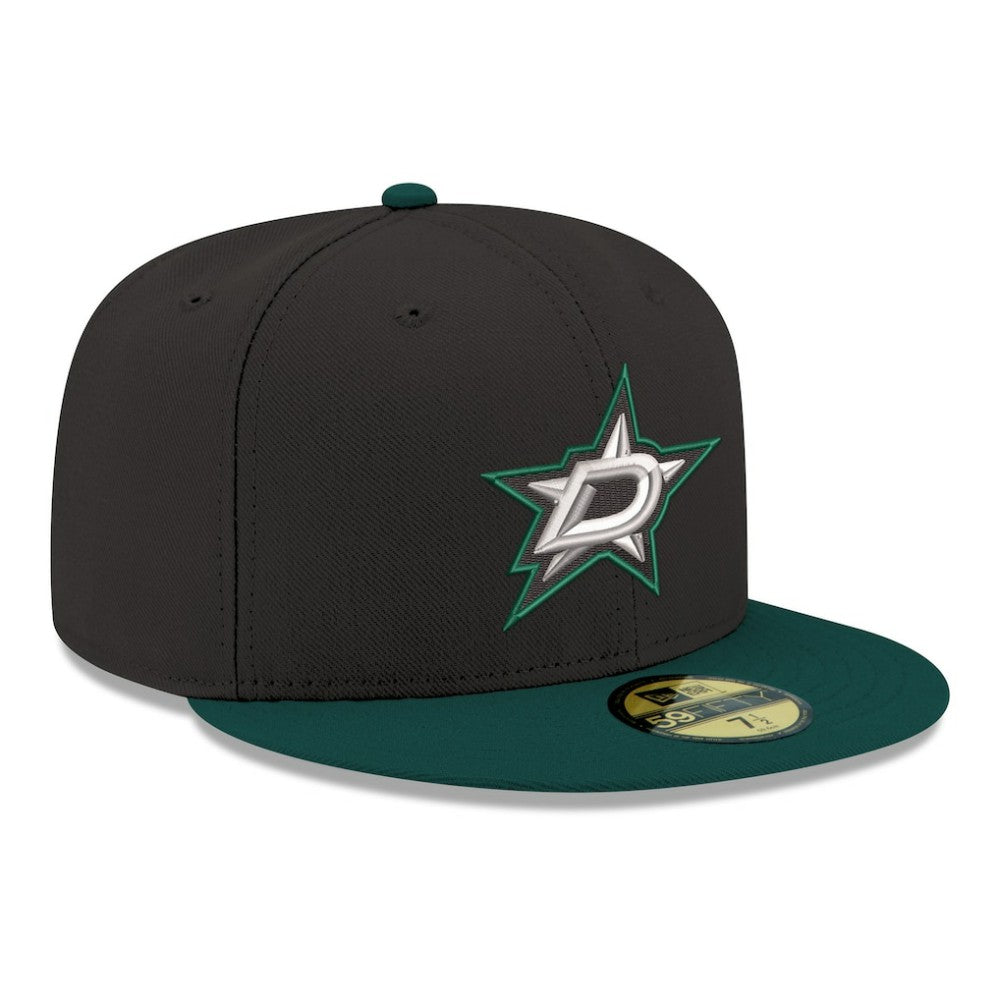 Dallas Stars New Era Core Logo Two-Tone 59FIFTY Fitted Hat - Black - NHL