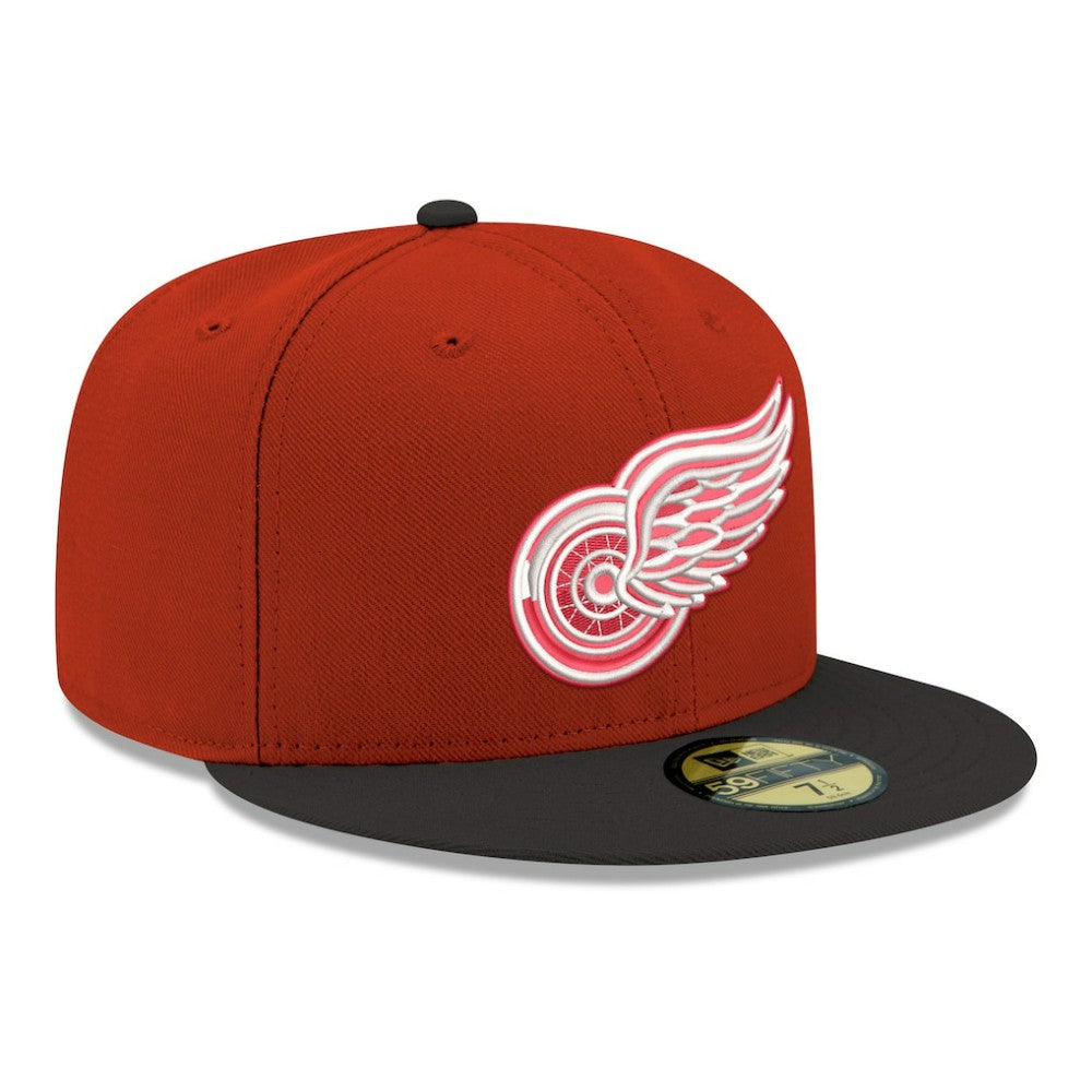 Detroit Red Wings New Era Core Logo Two-Tone 59FIFTY Fitted Hat - Red - NHL