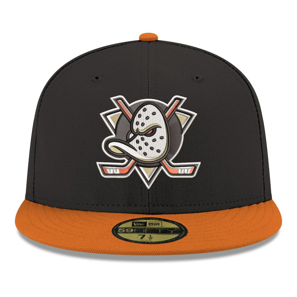 Anaheim Ducks New Era Core Logo Two-Tone 59FIFTY Fitted Hat - Black - NHL