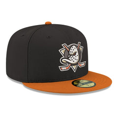 Anaheim Ducks New Era Core Logo Two-Tone 59FIFTY Fitted Hat - Black - NHL