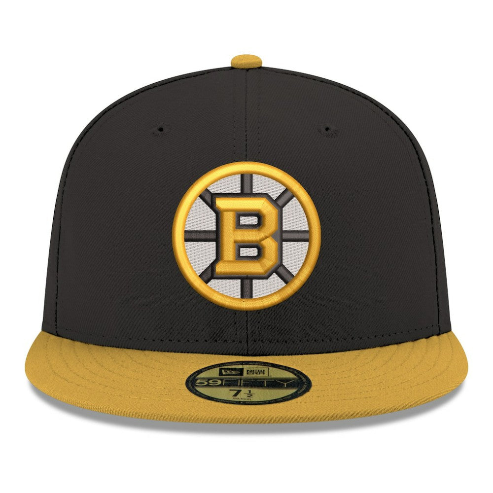 Boston Bruins New Era Core Logo Two-Tone 59FIFTY Fitted Hat - Black - NHL