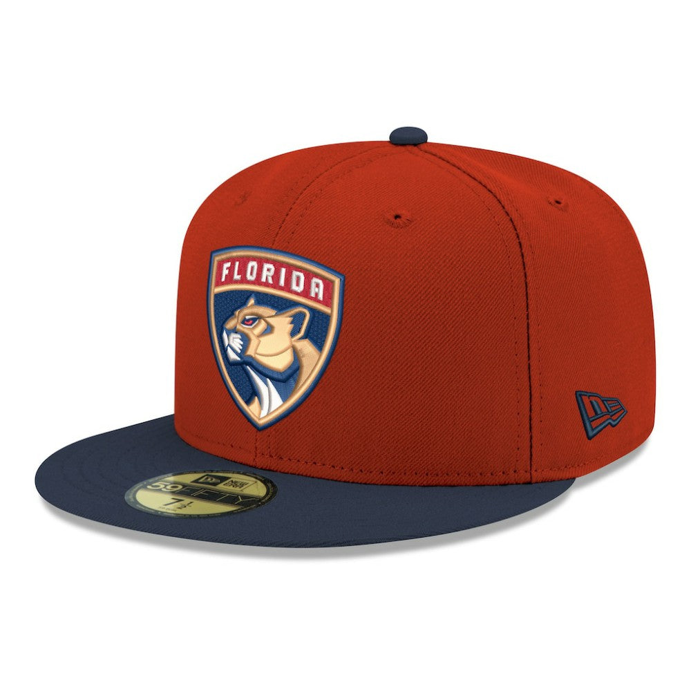 Florida Panthers New Era Core Logo Two-Tone 59FIFTY Fitted Hat - Red - NHL