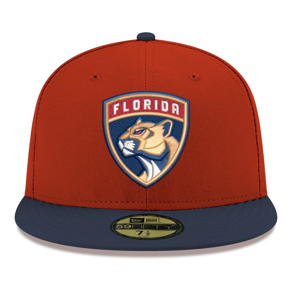 Florida Panthers New Era Core Logo Two-Tone 59FIFTY Fitted Hat - Red - NHL