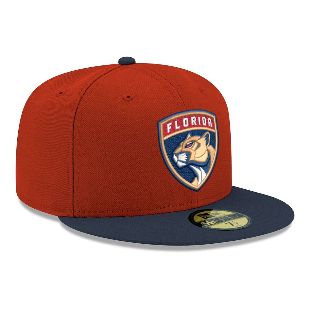 Florida Panthers New Era Core Logo Two-Tone 59FIFTY Fitted Hat - Red - NHL