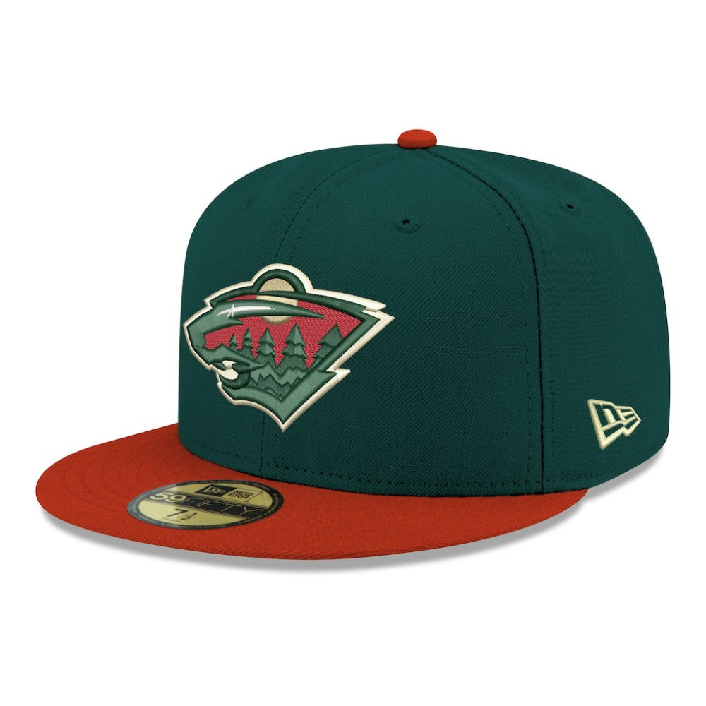 Minnesota Wild New Era Core Logo Two-Tone 59FIFTY Fitted Hat - Green - NHL