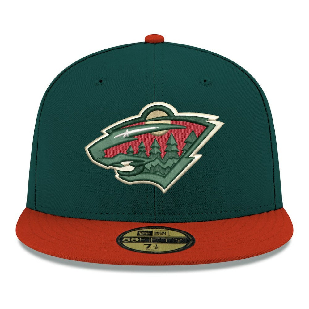 Minnesota Wild New Era Core Logo Two-Tone 59FIFTY Fitted Hat - Green - NHL