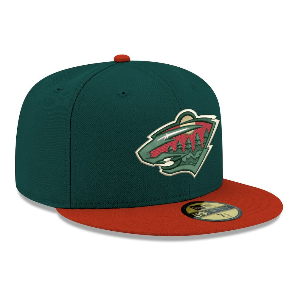 Minnesota Wild New Era Core Logo Two-Tone 59FIFTY Fitted Hat - Green - NHL
