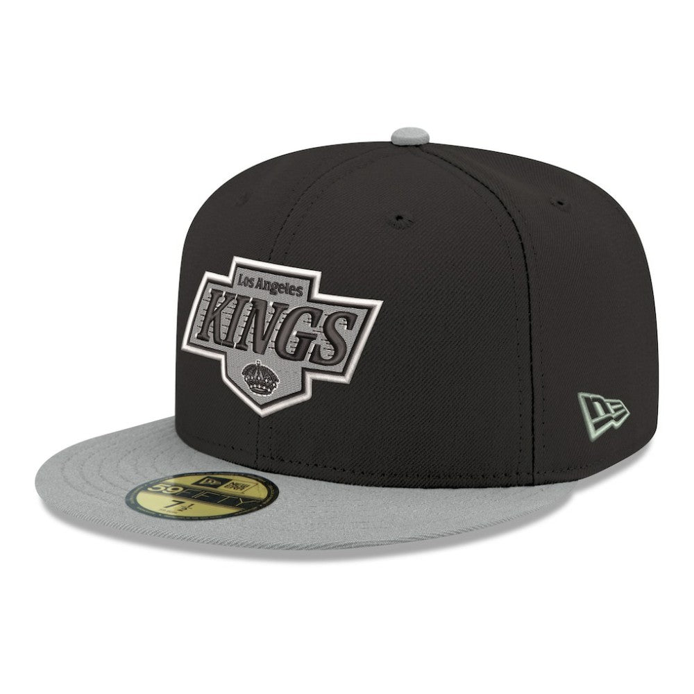 Los Angeles Kings New Era Core Logo Two-Tone 59FIFTY Fitted Hat - Black - NHL