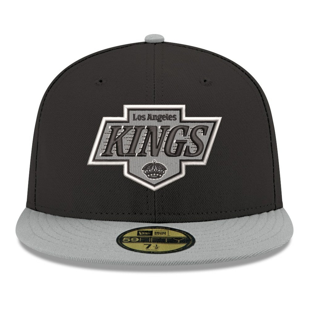 Los Angeles Kings New Era Core Logo Two-Tone 59FIFTY Fitted Hat - Black - NHL
