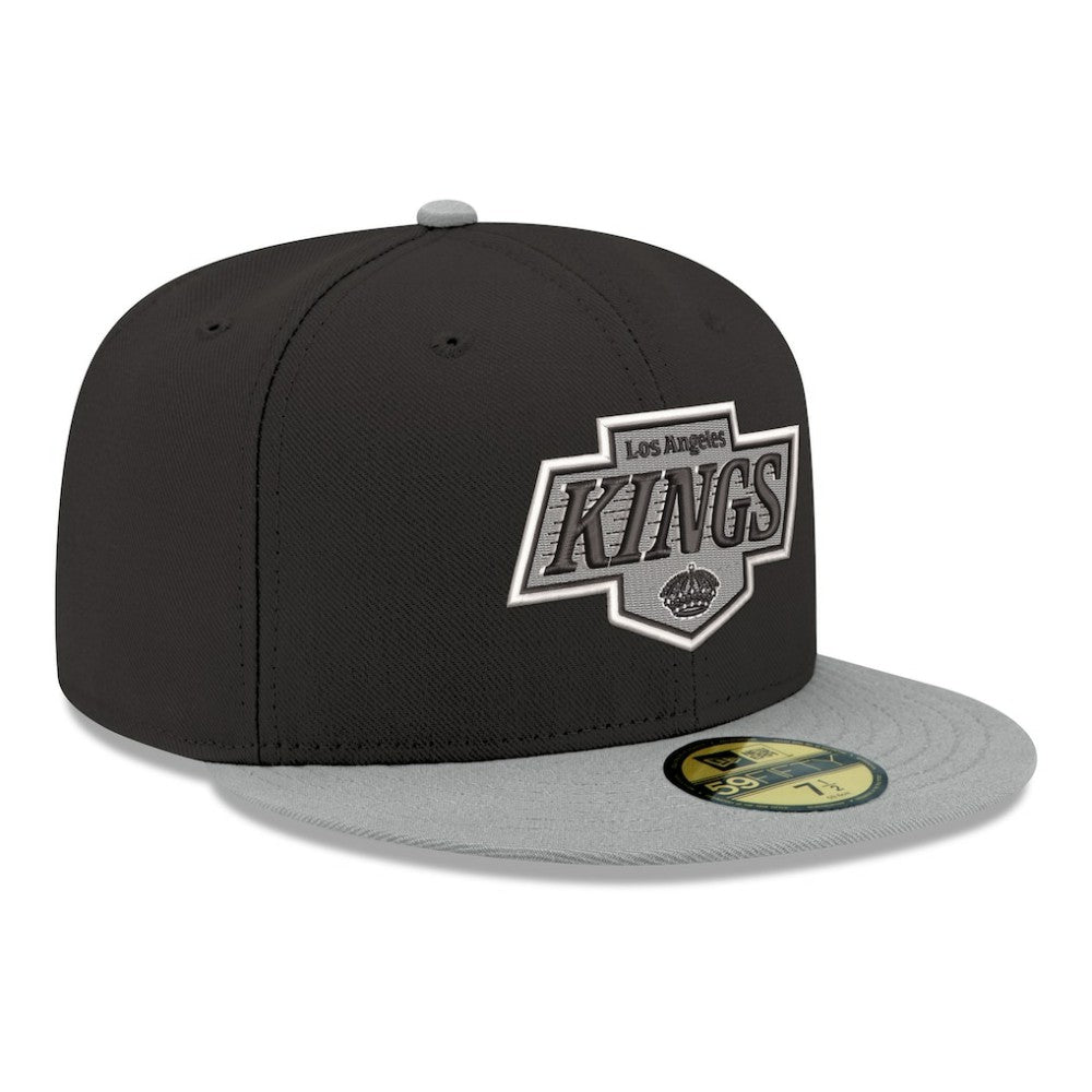 Los Angeles Kings New Era Core Logo Two-Tone 59FIFTY Fitted Hat - Black - NHL