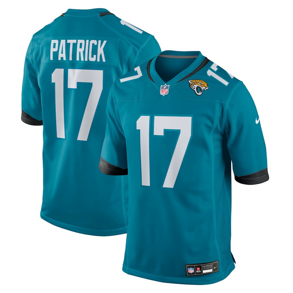 Tim Patrick Jacksonville Jaguars Team Game Jersey Teal | Nike for Sale