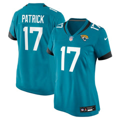 Tim Patrick Jacksonville Jaguars Women's Team Game Jersey Teal | Nike for Sale