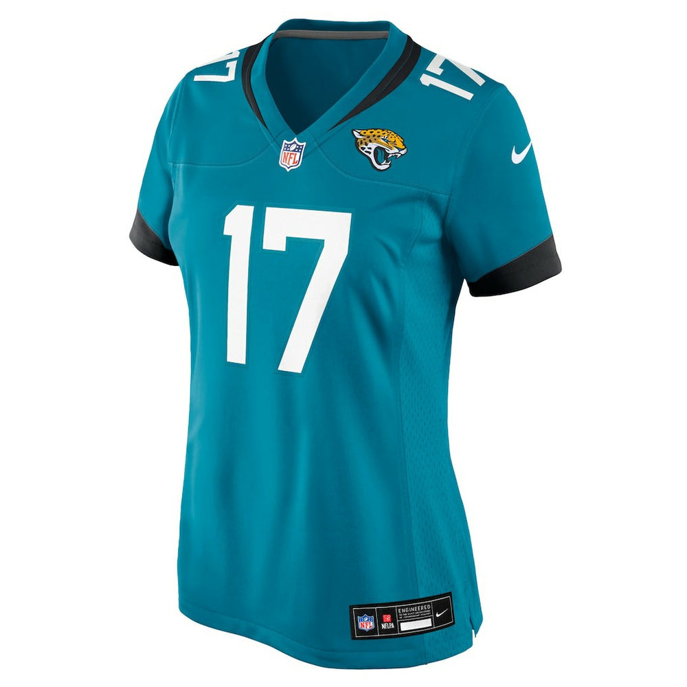 Tim Patrick Jacksonville Jaguars Women's Team Game Jersey Teal | Nike for Sale