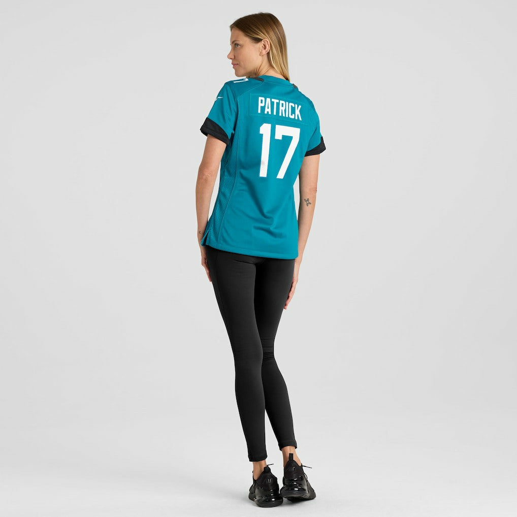Tim Patrick Jacksonville Jaguars Women's Team Game Jersey Teal | Nike for Sale