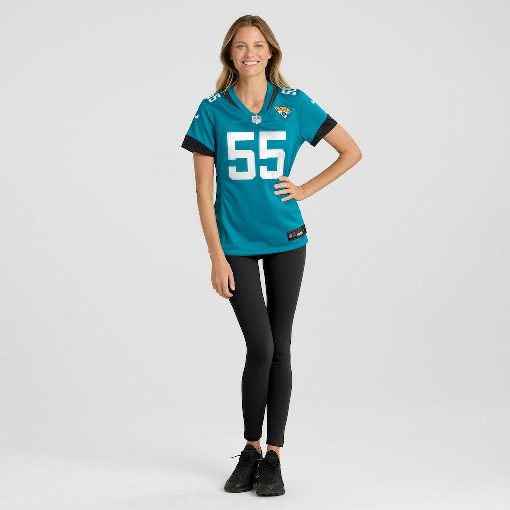 Chuma Edoga Jacksonville Jaguars Women's Team Game Jersey Teal | Nike for Sale