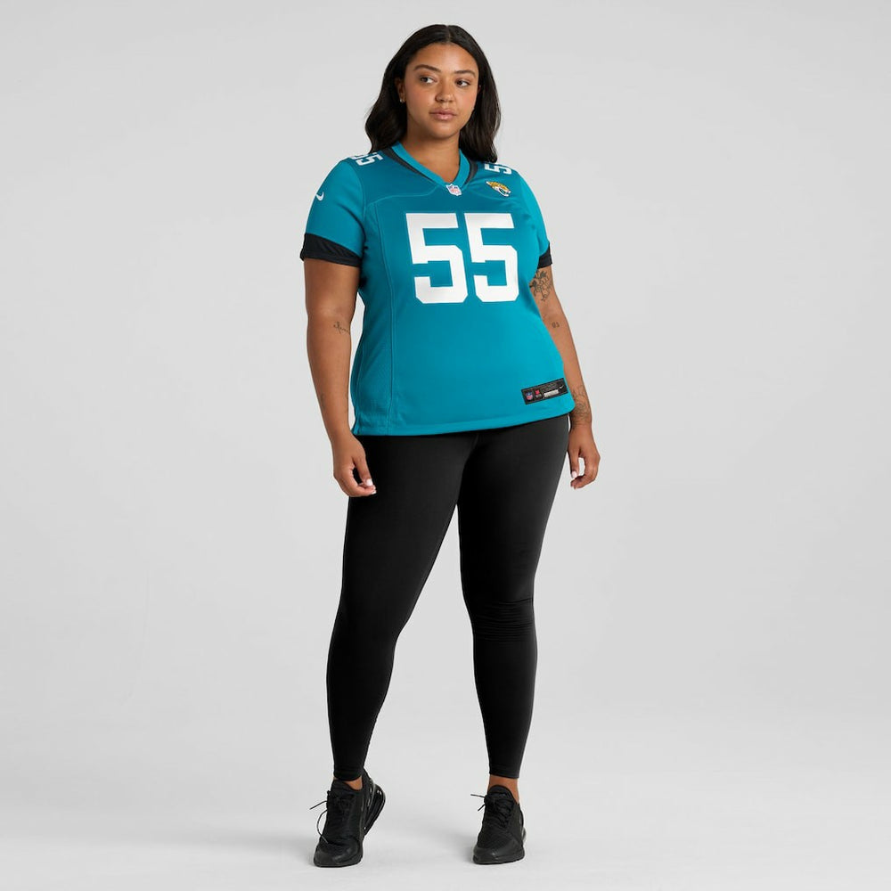 Chuma Edoga Jacksonville Jaguars Women's Team Game Jersey Teal | Nike for Sale