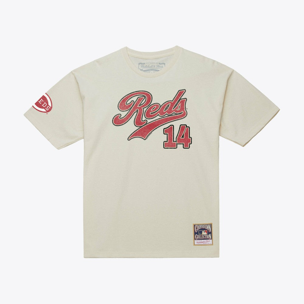 Pete Rose Cincinnati Reds Mitchell & Ness Cooperstown Collection Throwback Name & Number T-Shirt - MLB