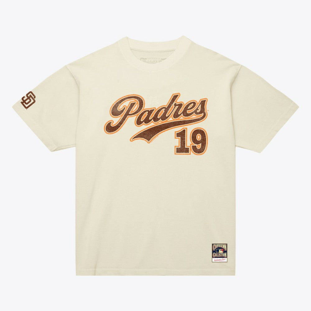 Tony Gwynn San Diego Padres Mitchell & Ness Cooperstown Collection Throwback Name & Number T-Shirt - MLB