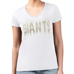 San Francisco Giants G-III 4Her by Carl Banks Women's Metallic Drop Lightweight V-Neck T-Shirt - MLB