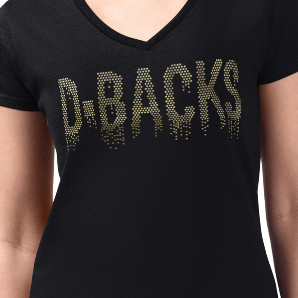 Arizona Diamondbacks G-III 4Her by Carl Banks Women's Metallic Drop Lightweight V-Neck T-Shirt - MLB
