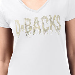 Arizona Diamondbacks G-III 4Her by Carl Banks Women's Metallic Drop Lightweight V-Neck T-Shirt - MLB