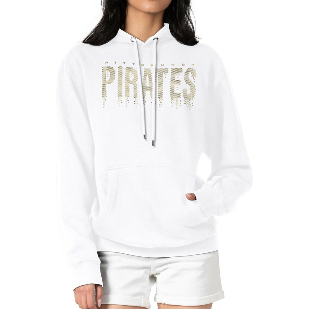 Pittsburgh Pirates G-III 4Her by Carl Banks Women's Metallic Drop Fleece Hoodie - MLB