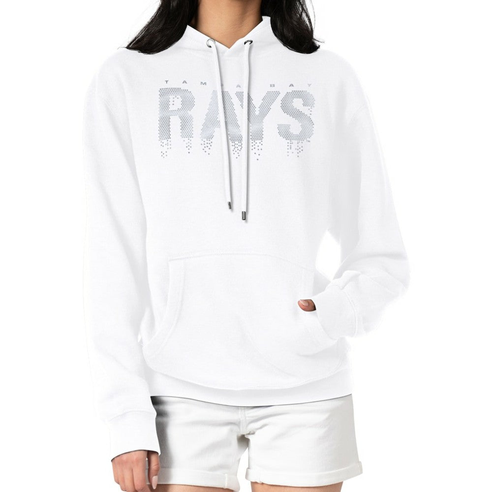 Tampa Bay Rays G-III 4Her by Carl Banks Women's Metallic Drop Fleece Hoodie - MLB