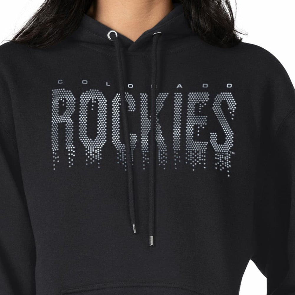 Colorado Rockies G-III 4Her by Carl Banks Women's Metallic Drop Fleece Hoodie - MLB
