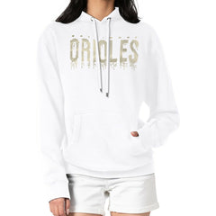 Baltimore Orioles G-III 4Her by Carl Banks Women's Metallic Drop Fleece Hoodie - MLB