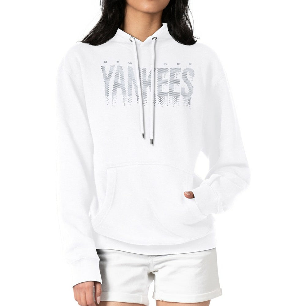 New York Yankees G-III 4Her by Carl Banks Women's Metallic Drop Fleece Hoodie - MLB