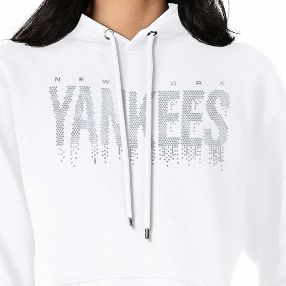 New York Yankees G-III 4Her by Carl Banks Women's Metallic Drop Fleece Hoodie - MLB