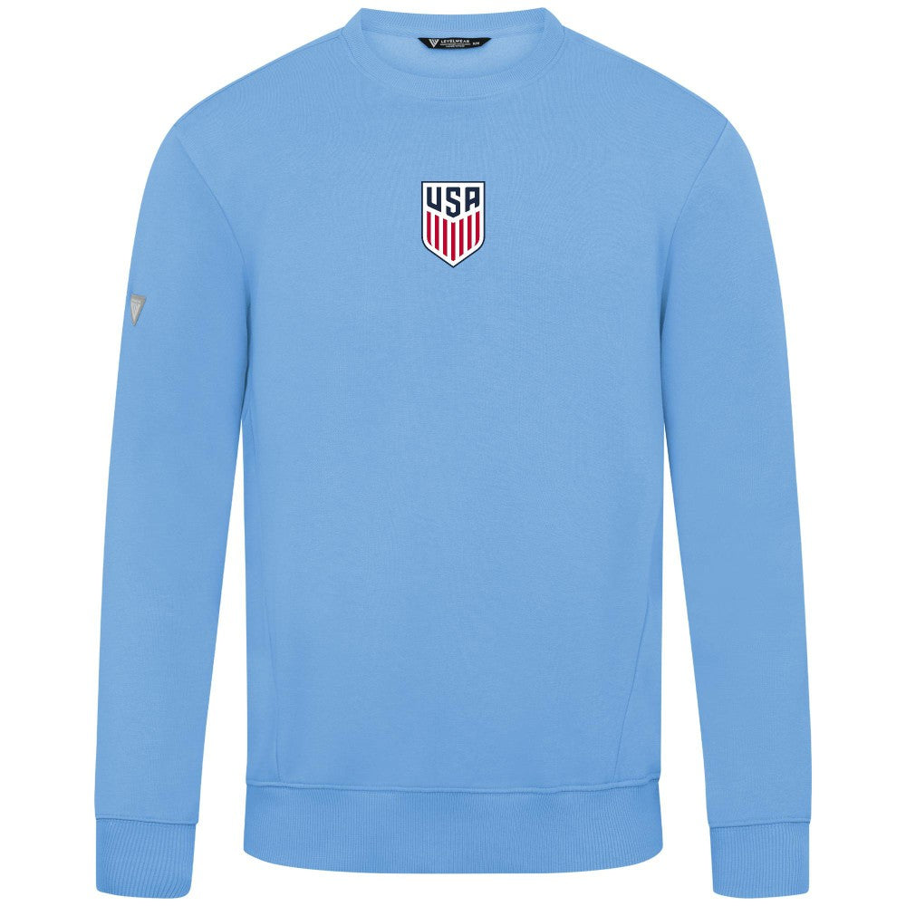 USMNT Levelwear Zane Chenille Sweatshirt Light Blue - FIFA World CUP