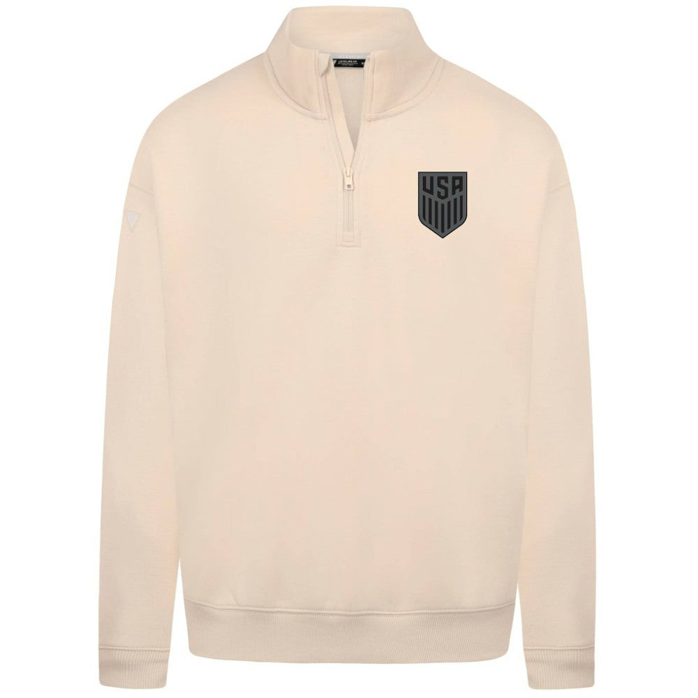 USMNT Levelwear Murray Quarter-Zip Sweatshirt Khaki - FIFA World CUP