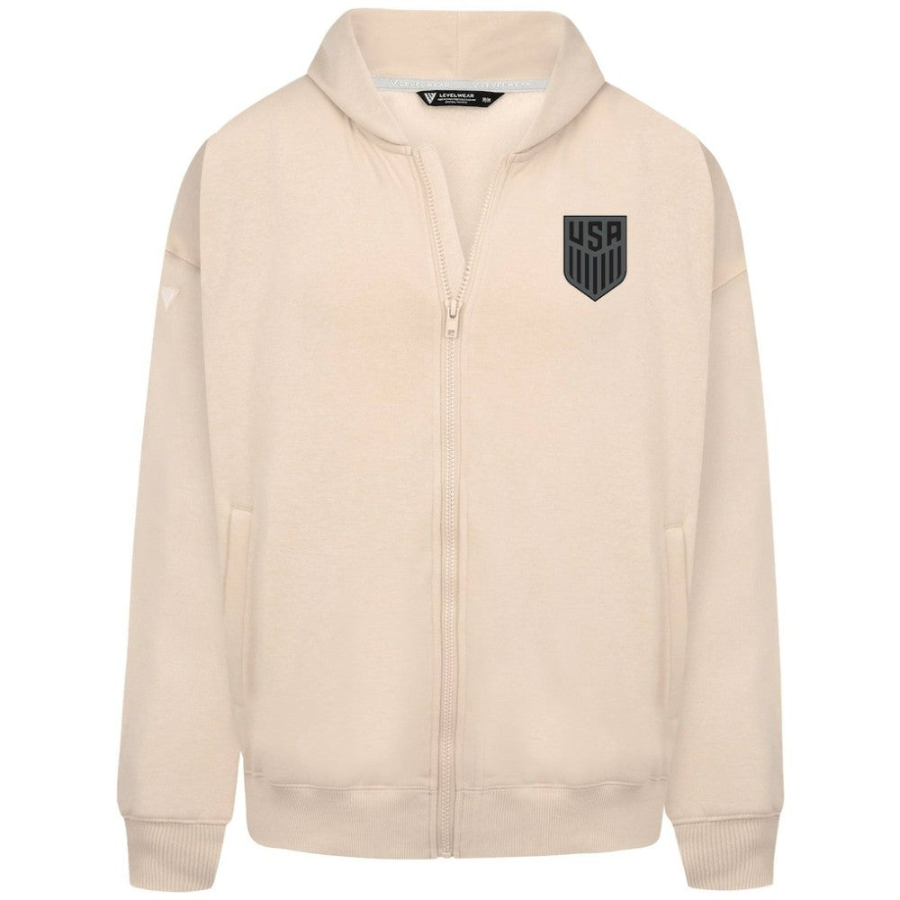 USMNT Levelwear Oversized Uphill Full-Zip Hoodie Khaki - FIFA World CUP
