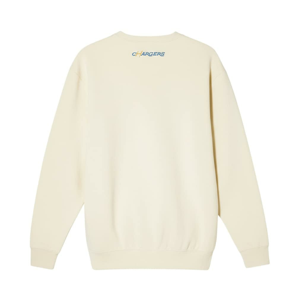 Los Angeles Chargers The Wild Collective Unisex Charger Power Fleece Sweatshirt Cream | NFL