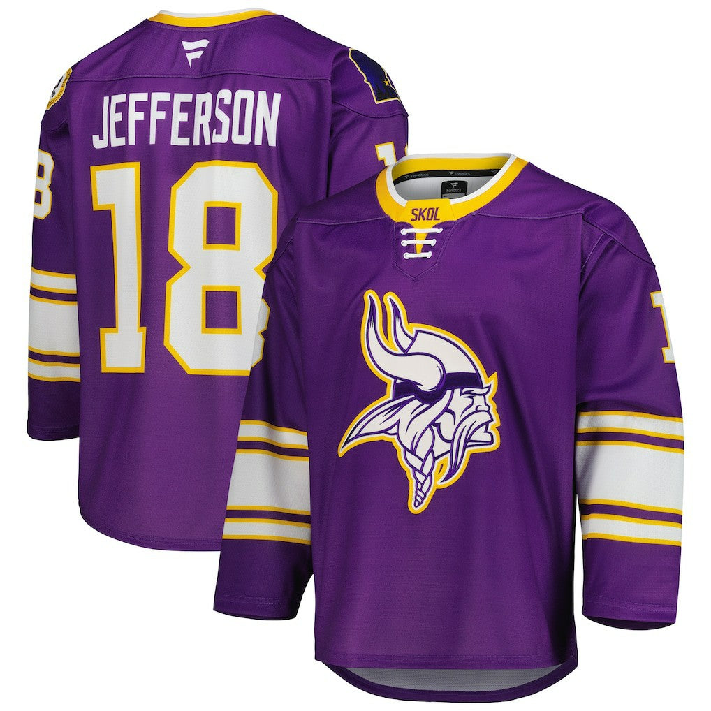 Justin Jefferson Minnesota Vikings Hockey Jersey Purple | Fanatics