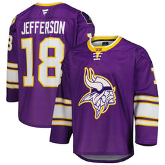 Justin Jefferson Minnesota Vikings Hockey Jersey Purple | Fanatics