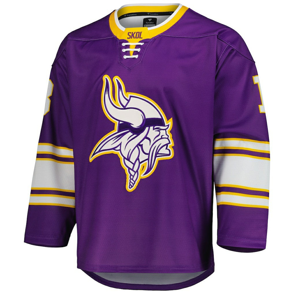 Justin Jefferson Minnesota Vikings Hockey Jersey Purple | Fanatics