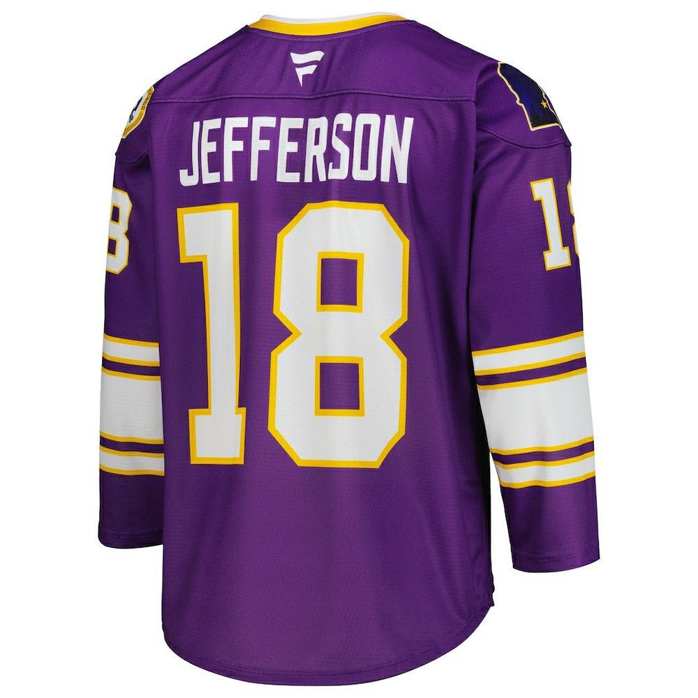 Justin Jefferson Minnesota Vikings Hockey Jersey Purple | Fanatics