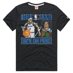 Paolo Banchero Orlando Magic Homage Unisex NBA Jam Tri-Blend T-Shirt Charcoal - NBA