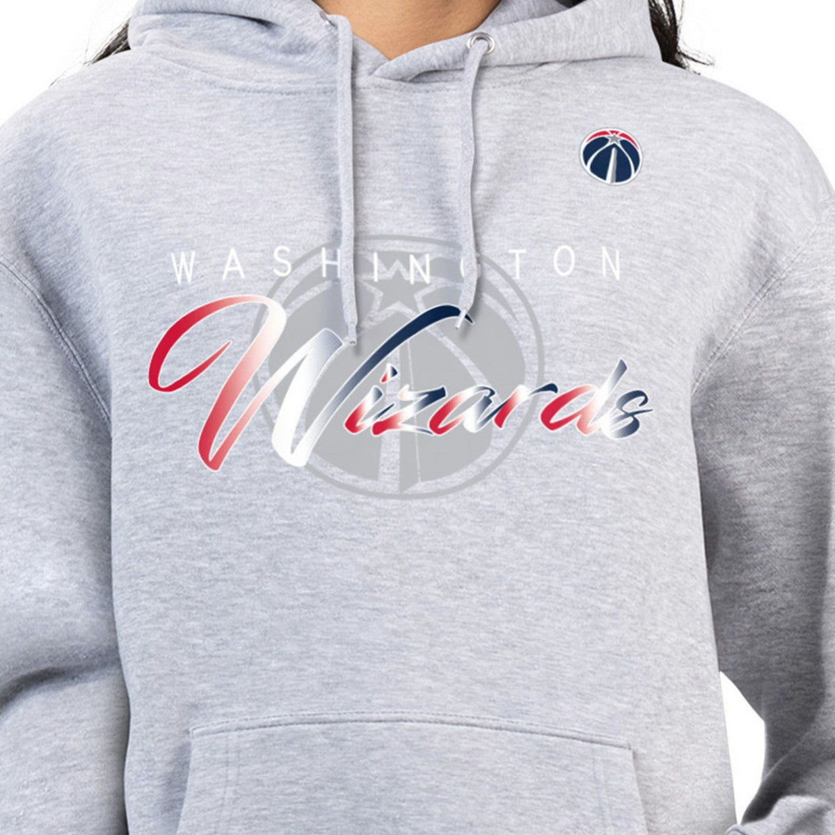 Washington Wizards G-III 4Her by Carl Banks Women's Shadow Logo Tri-Blend Fleece Hoodie Gray - NBA