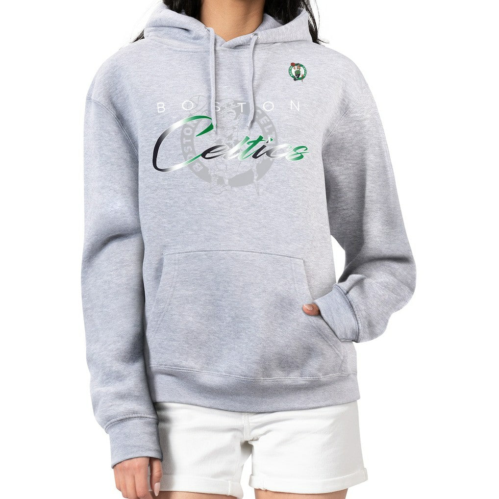Boston Celtics G-III 4Her by Carl Banks Women's Shadow Logo Tri-Blend Fleece Hoodie Gray - NBA